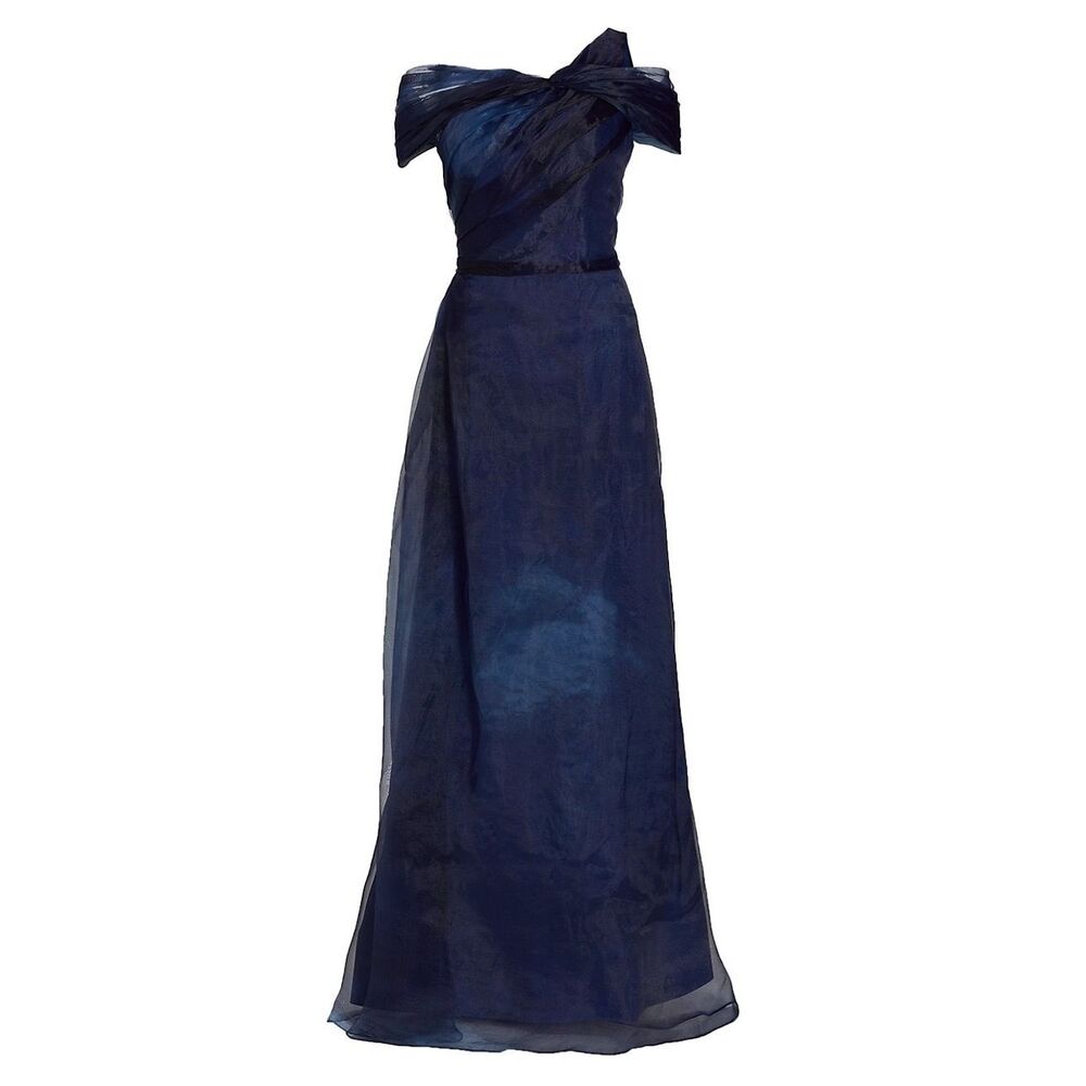NWT Rene Ruiz Collection Twisted Off-The-Shoulder Gown Size 10 $1795
